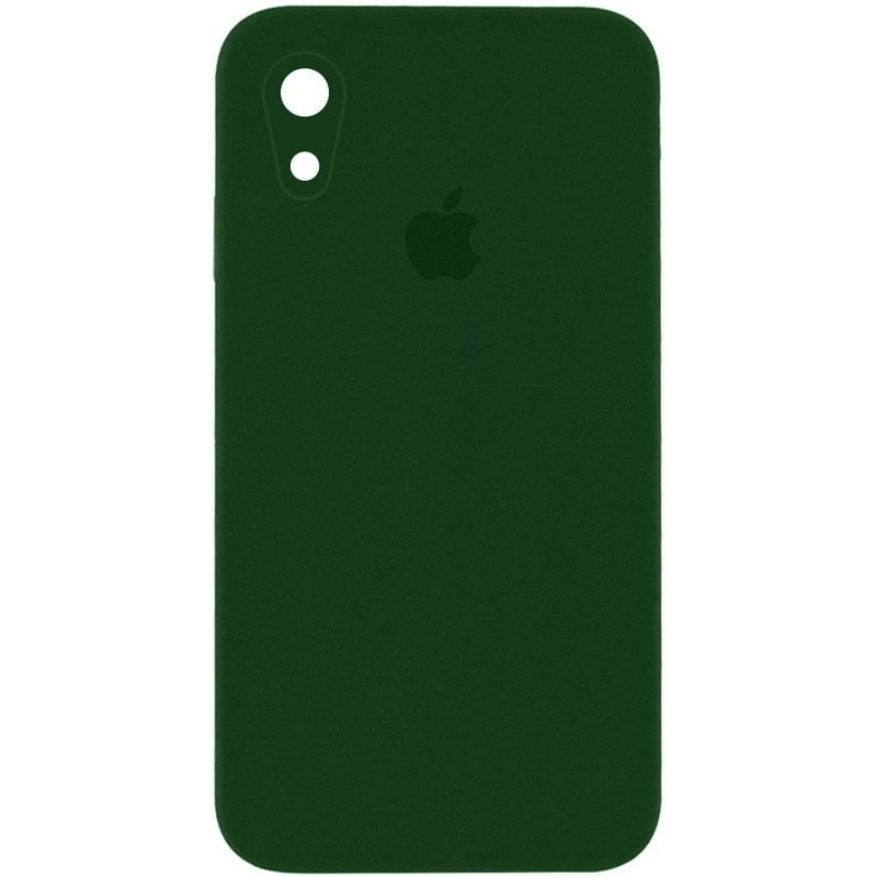 Silicone Case Square Full Camera Protective (AA) для iPhone XR (Army Green)-0