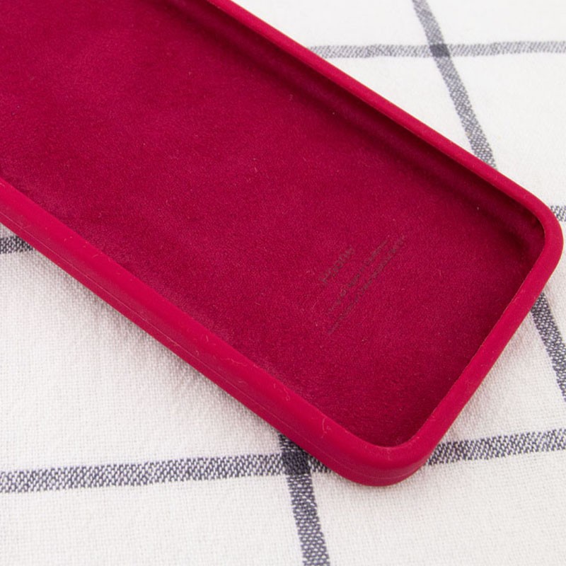 Silicone Case Square Full Camera Protective (AA) для iPhone XR (6.1")  (Rose Red)-2