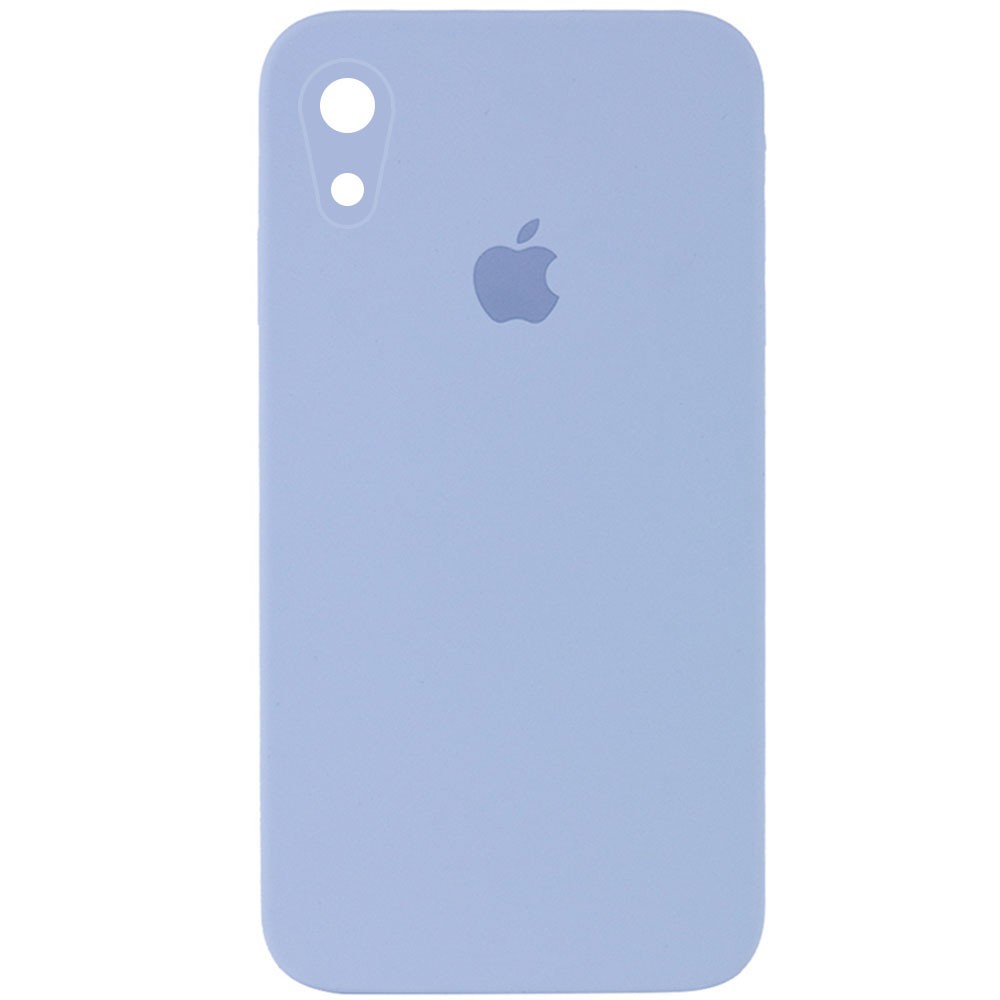 Silicone Case Square Full Camera Protective (AA) для iPhone XR (6.1")  (Mist Blue)-0