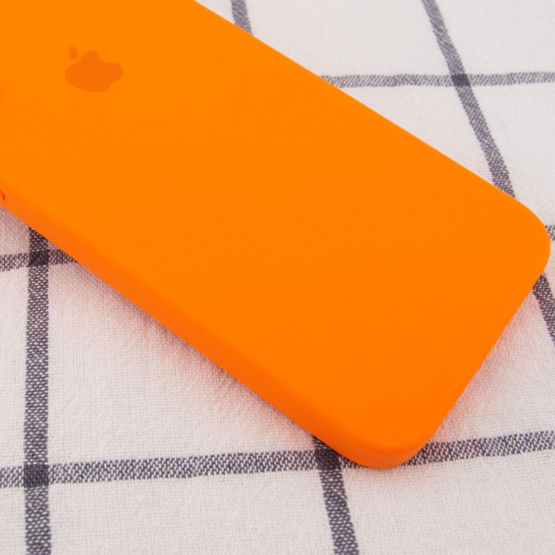 Silicone Case Square Full Camera Protective (AA) для iPhone XR (6.1")  (Bright Orange)-1