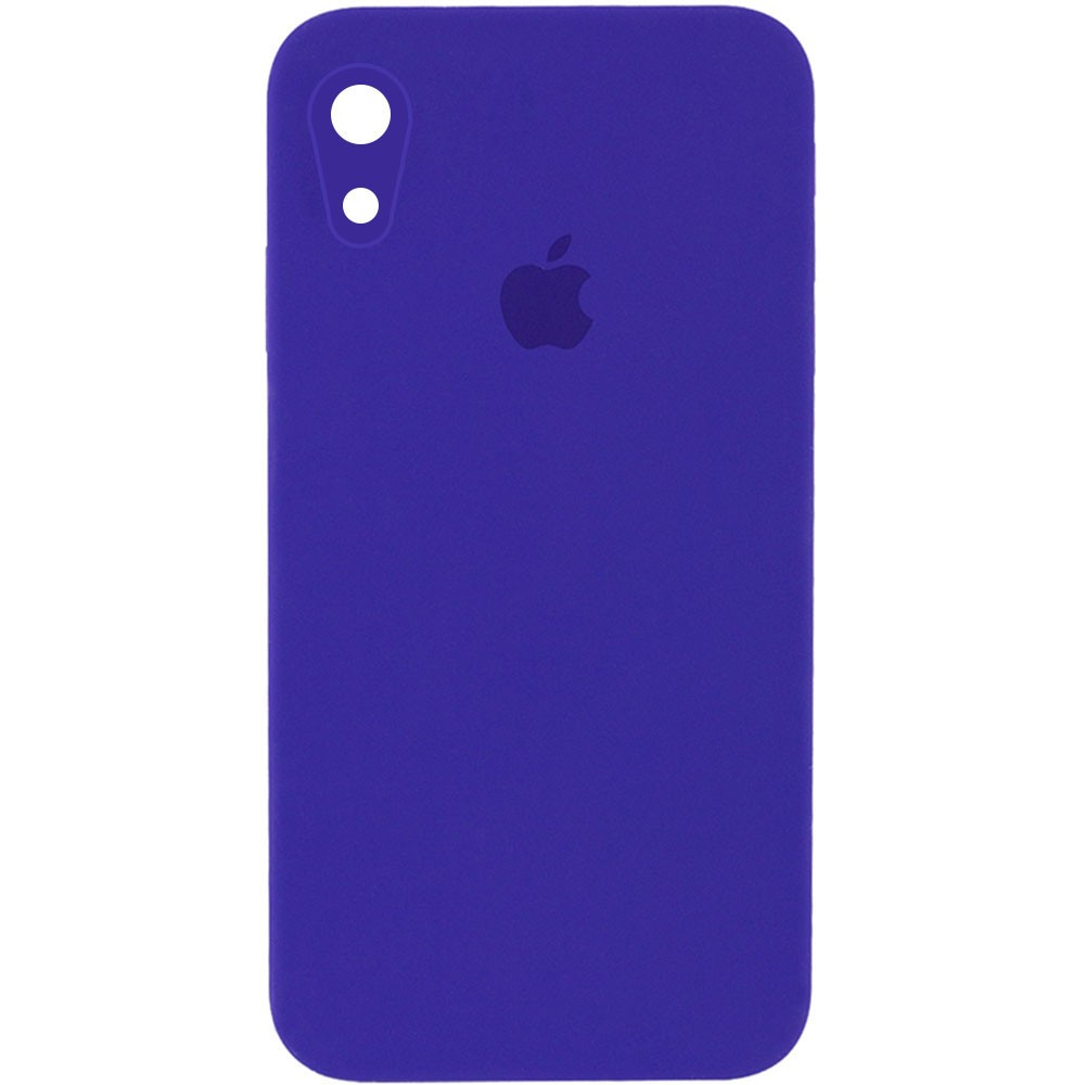 Silicone Case Square Full Camera Protective (AA) для iPhone XR (6.1") (Ultra Violet)-0