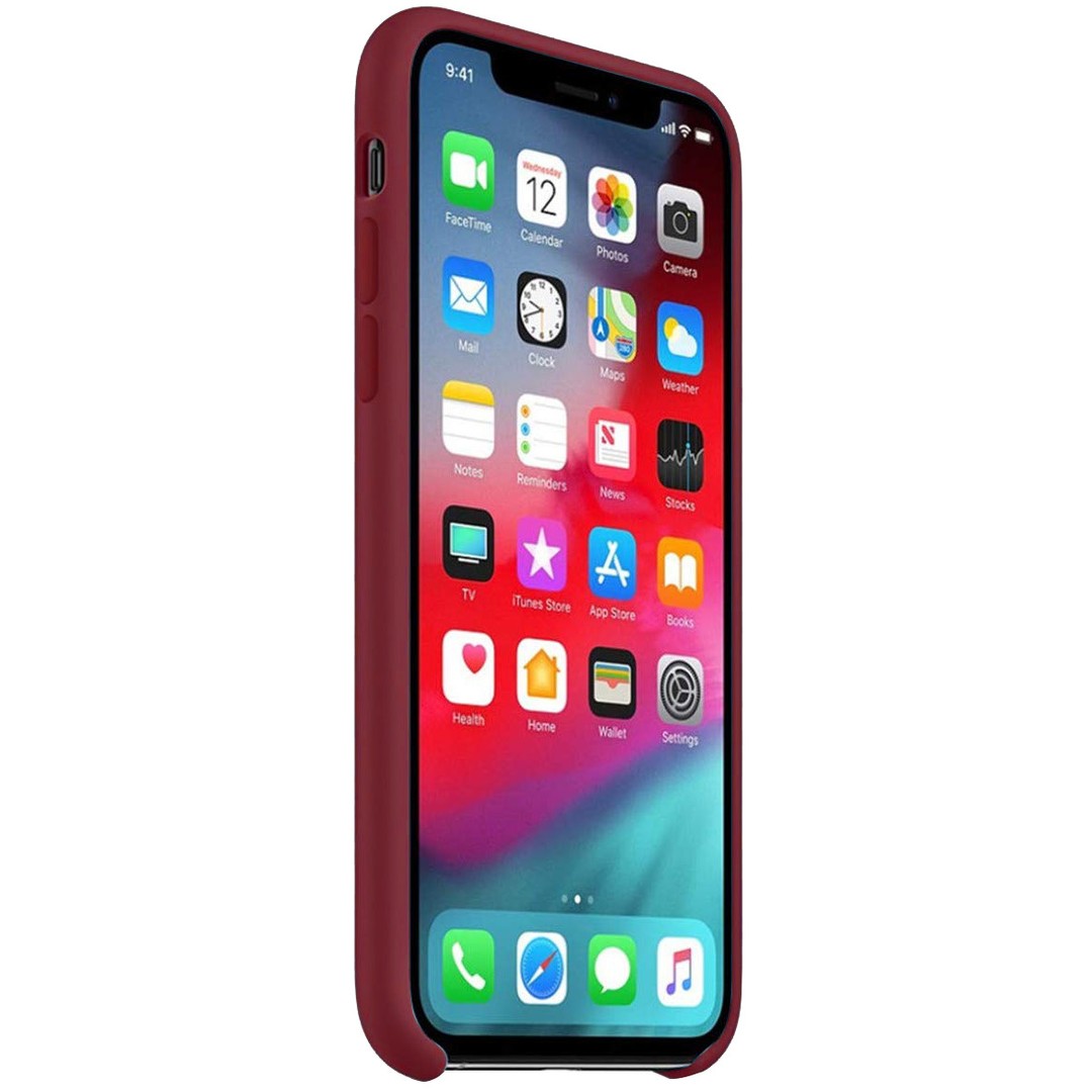 Silicone Case (AA) для iPhone XR (6.1") (Maroon)-2