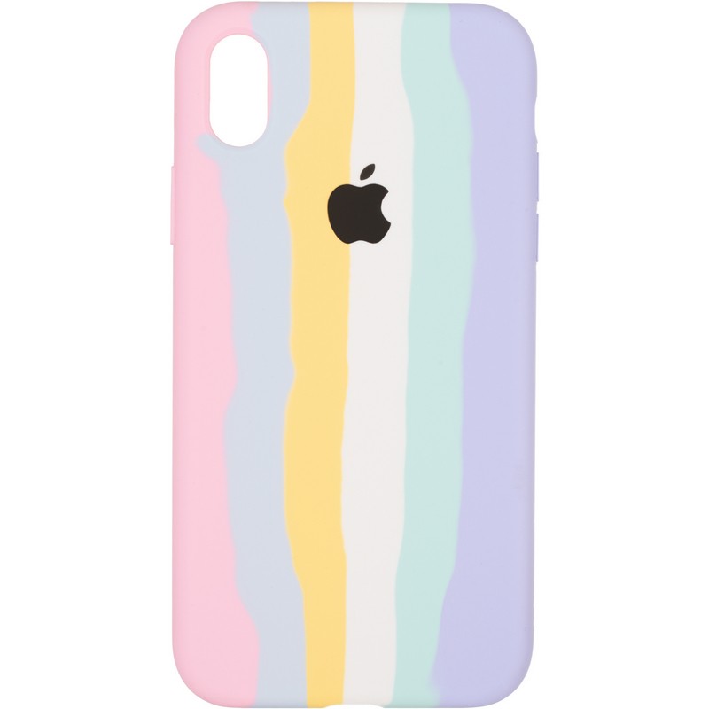 Rainbow Silicone Case iPhone Xr Marshmellow-0
