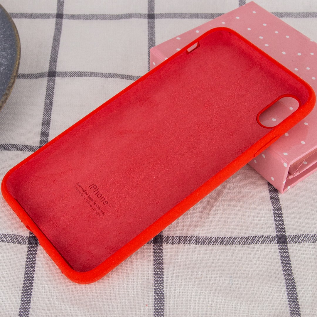 Silicone Case Full Protective (AA) для iPhone XR (Red)-2