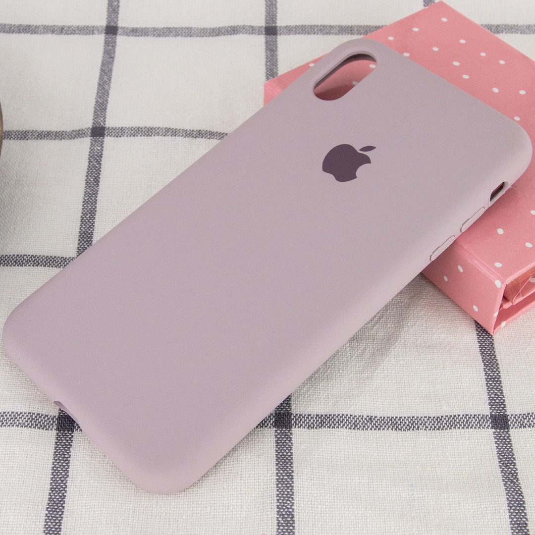 Silicone Case Full Protective (AA) для iPhone XR (Lavender)-1