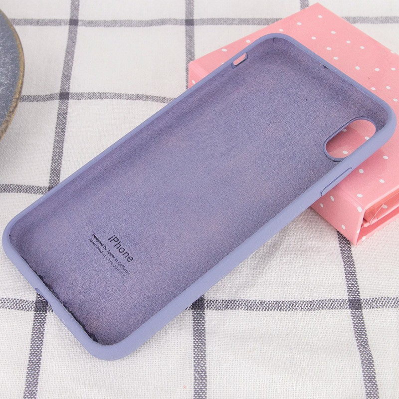 Silicone Case Full Protective (AA) для iPhone XR (Lavender Gray)-2