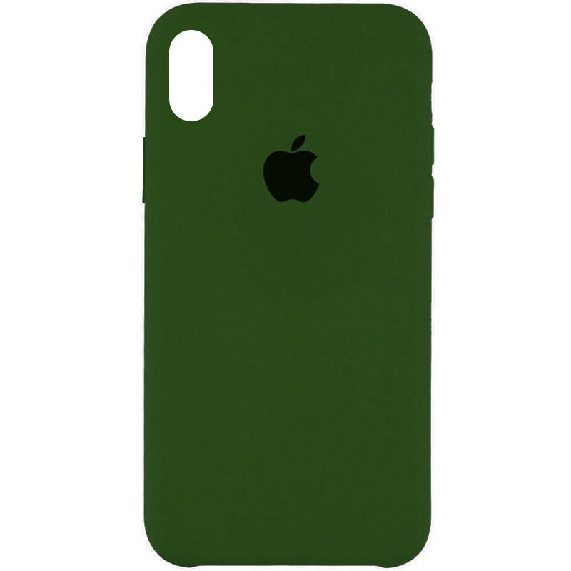 Silicone Case (AA) для iPhone XR (6.1")  (Dark Olive)-0