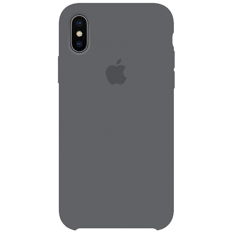 Silicone Case (AA) для iPhone XR (6.1")  (Dark Grey)-0