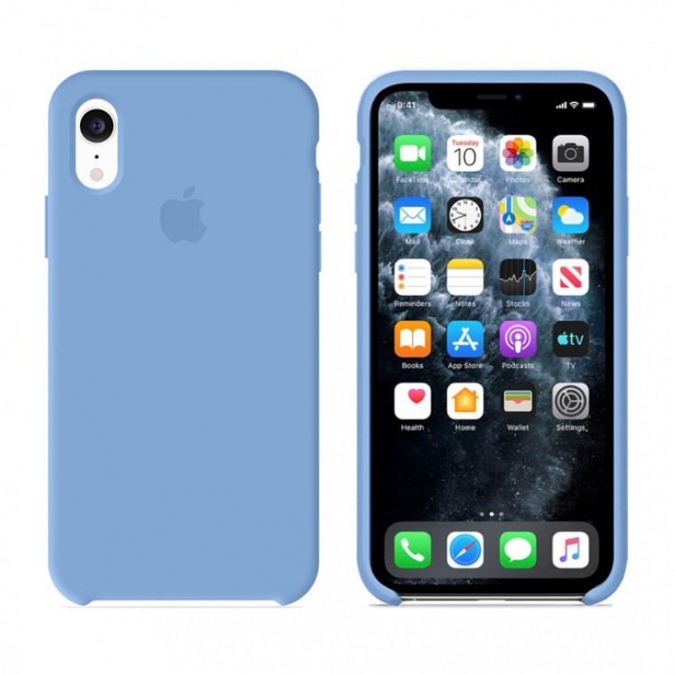 Silicone Case (AA) для iPhone XR (6.1") (Chrysantemum)-0