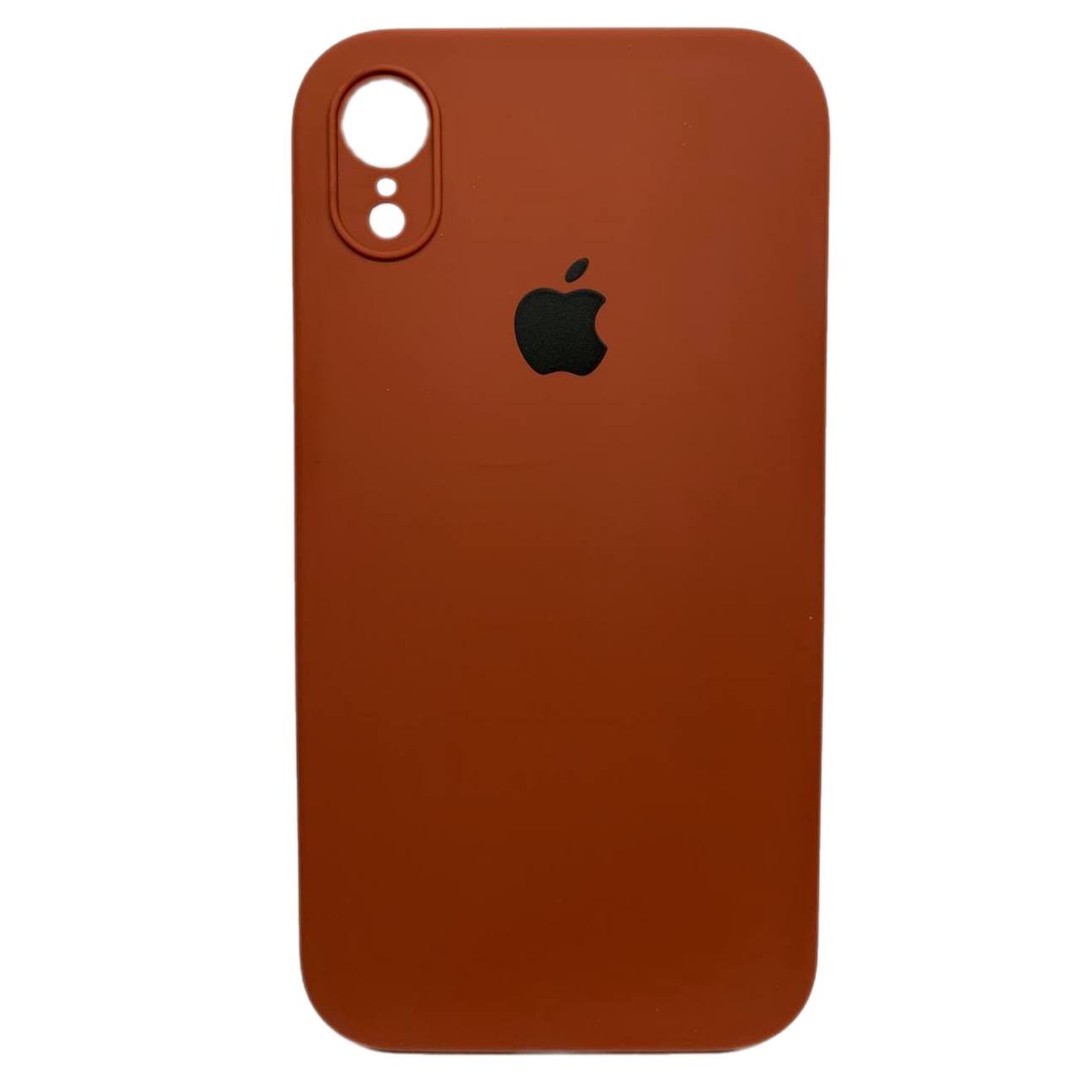 Silicone Case Square Full Camera Protective (AA) для iPhone XR (6.1") (Brown)-0