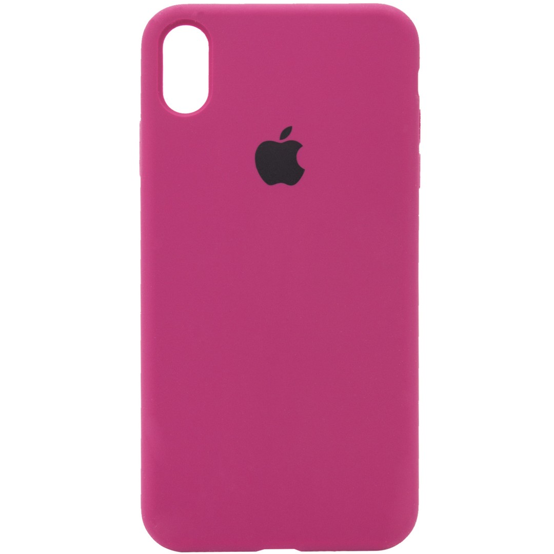Silicone Case Full Protective (AA) для iPhone XR (Maroon)-0