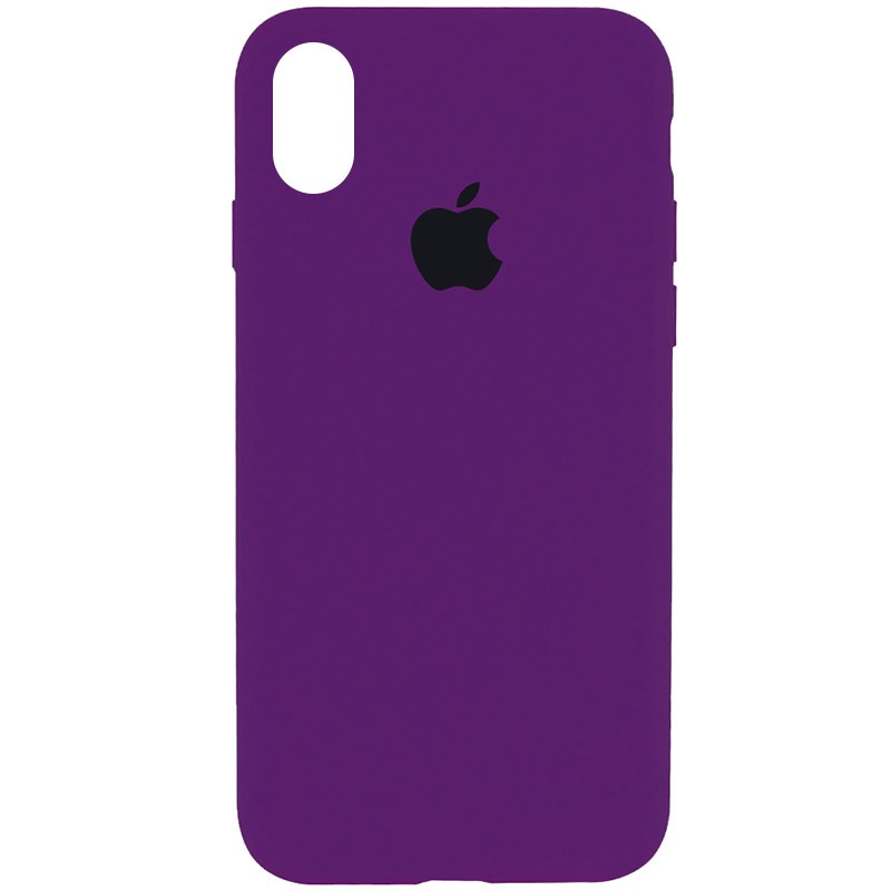 Silicone Case Full Protective (AA) для iPhone XR (Ultra violet)-0