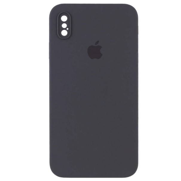 Silicone Case Square Full Camera Protective (AA) для iPhone XS Max (Dark gray)-0