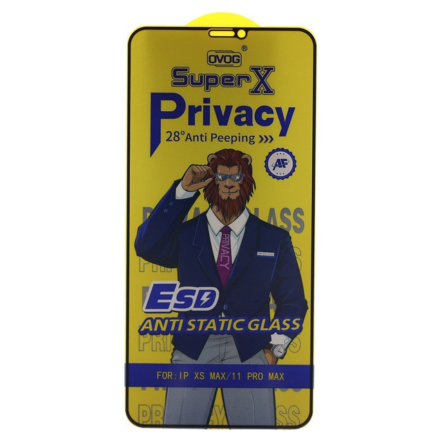 Захисне скло Privacy Super X для iPhone  Xs Max  / 11 Pro Max  антишпигун-0