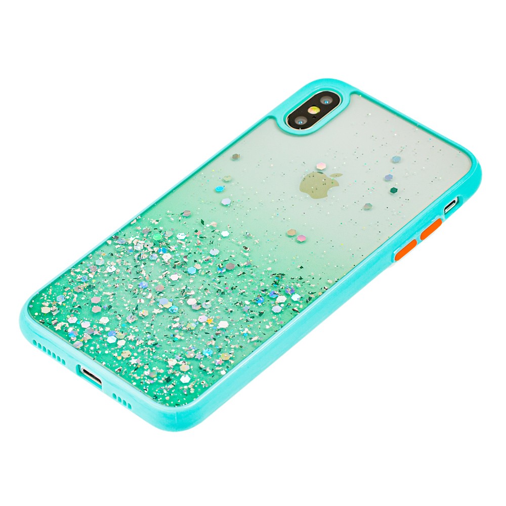 Накладка Glitter Bling Sequins для IPhone Xs Max м`ятна-1