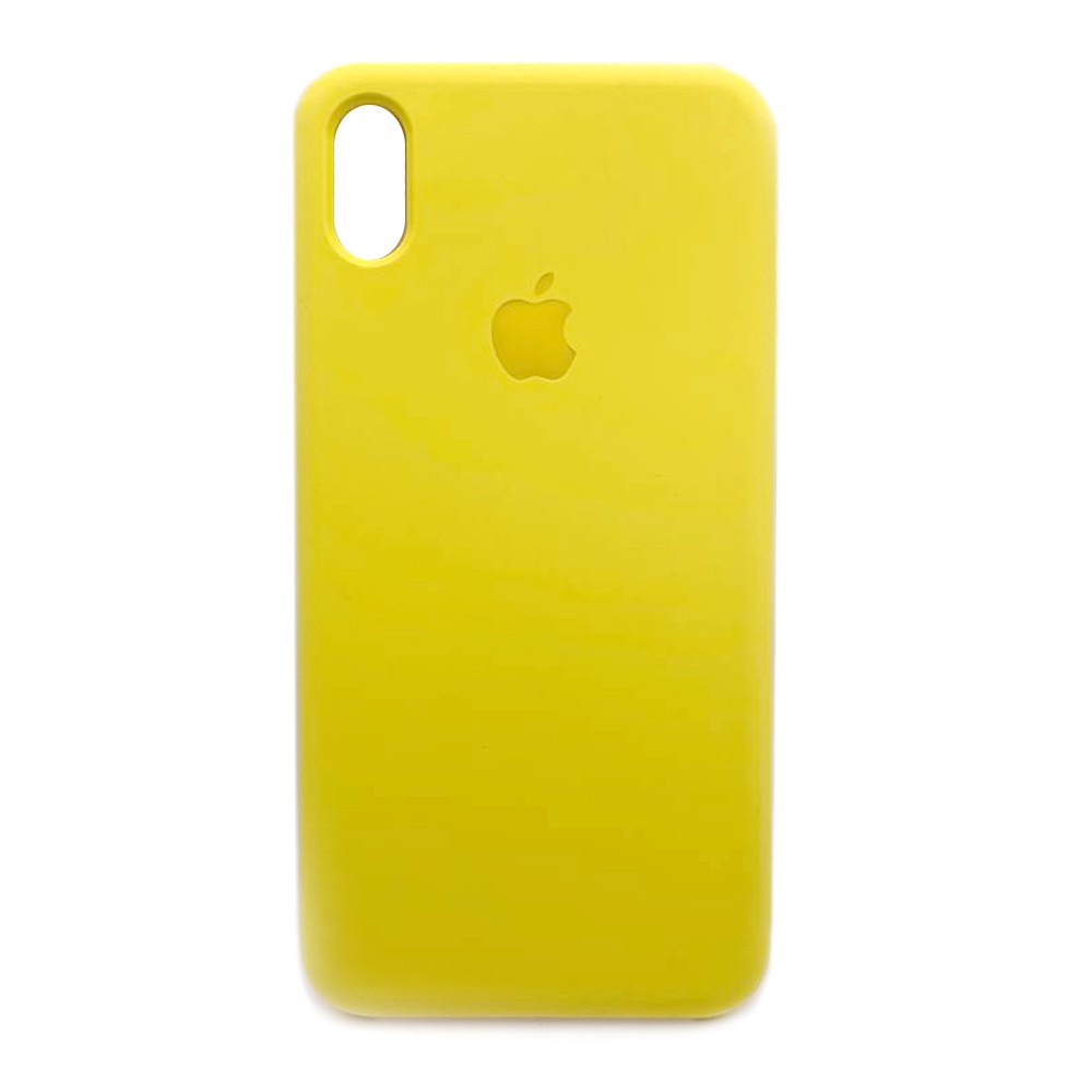 Silicone Case (AA) для iPhone XS Max (6.5") (Light yellow)-0