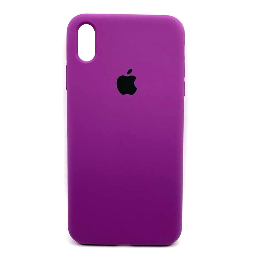 Silicone Case Full Protective (AA) для iPhone XS Max (6.5") (Grape)-0