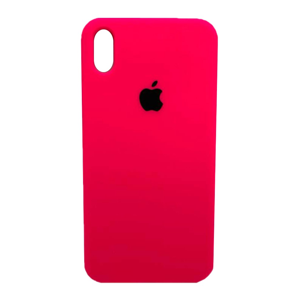 Silicone Case Full Protective (AA) для iPhone XS Max (6.5") (Barbie pink)-0