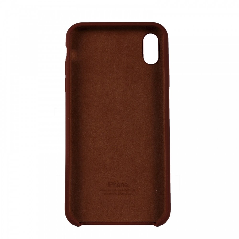 Silicone Case (AA) для iPhone Xs Max (Brown)-1