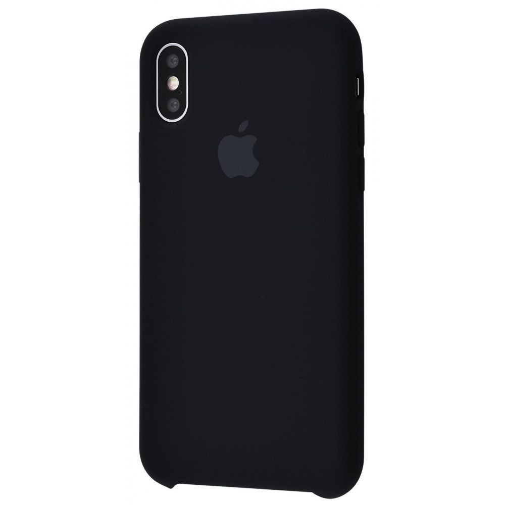 Silicone Case (AA) для iPhone Xs Max (Black)-0
