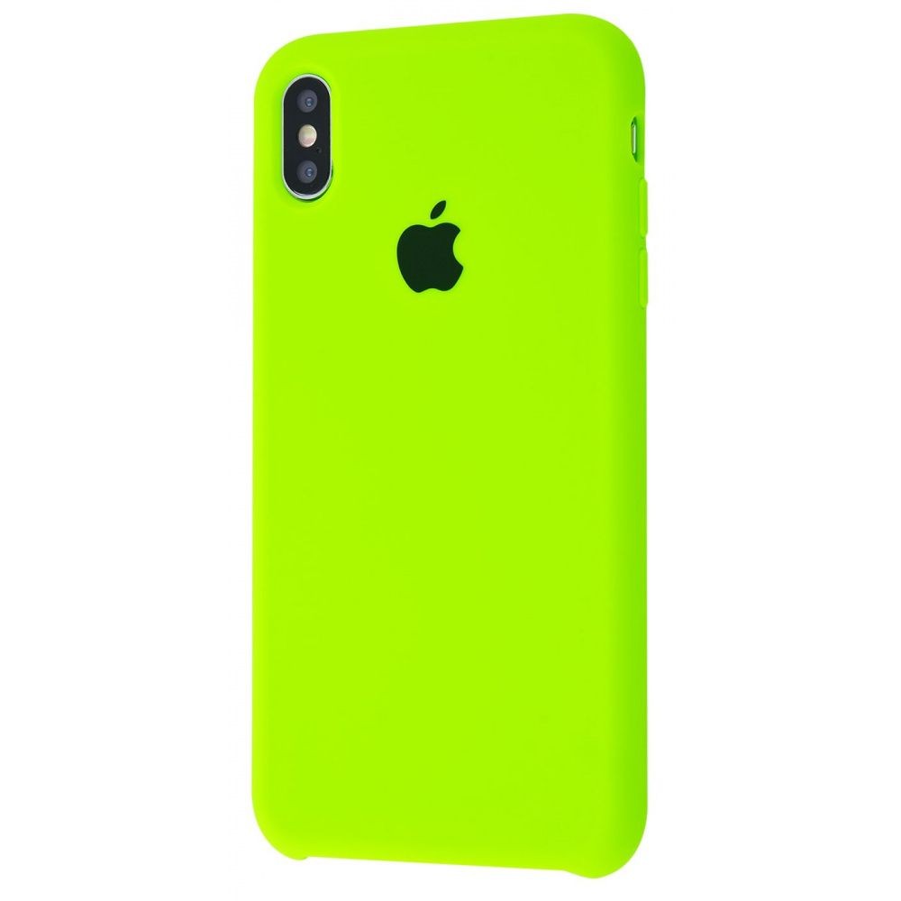 Silicone Case (AA) для iPhone Xs Max (Lime Green)-0