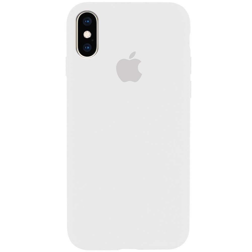 Silicone Case Full Protective (AA) для iPhone XS Max (6.5") (White)-0