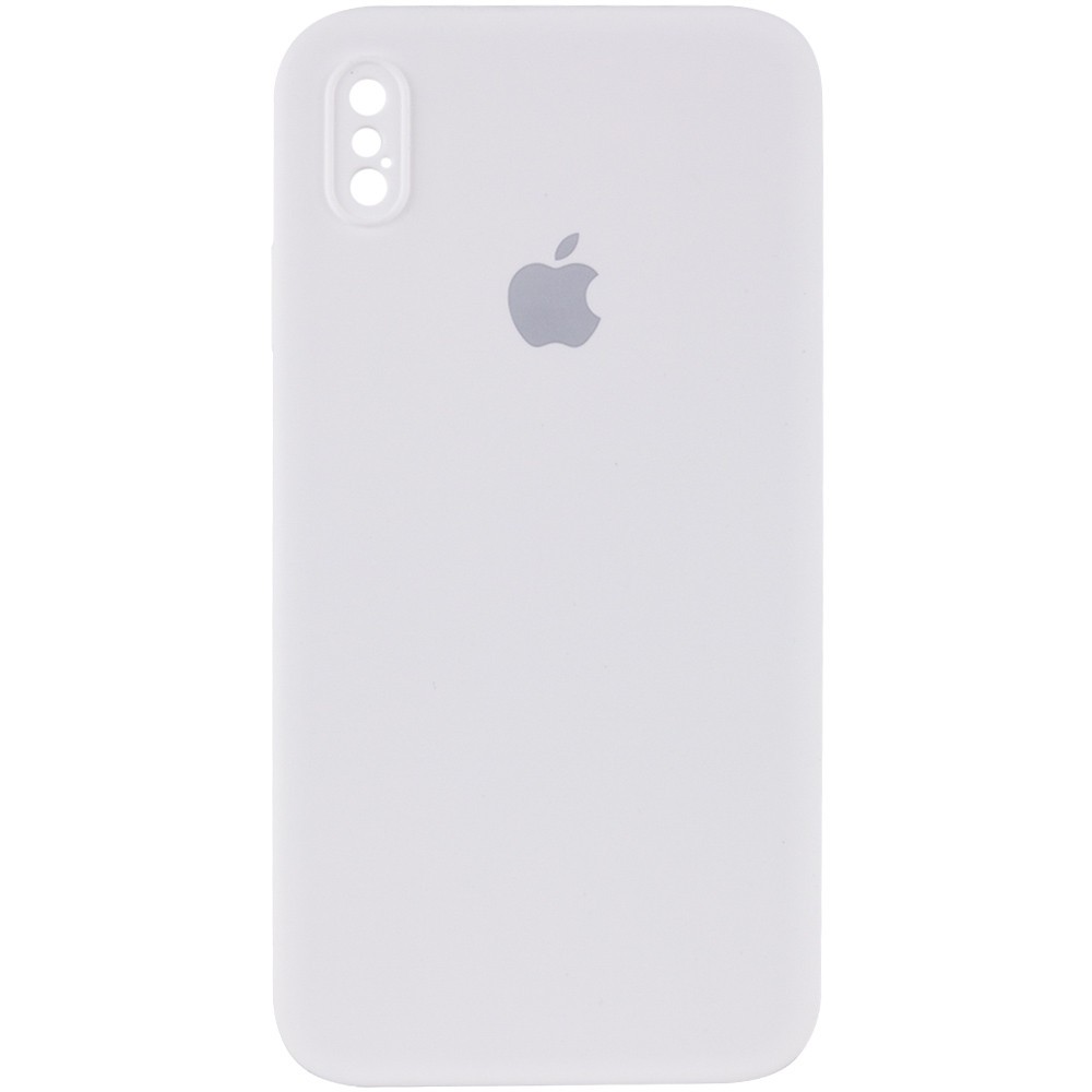 Silicone Case Square Full Camera Protective (AA) для iPhone XS Max (6.5") (White)-0