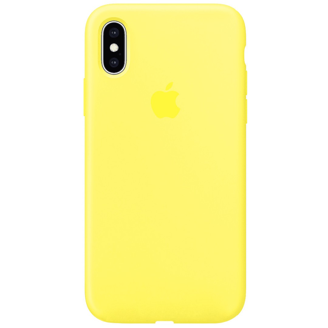 Silicone Case Full Protective (AA) для iPhone XS Max (6.5") (Yellow)-0