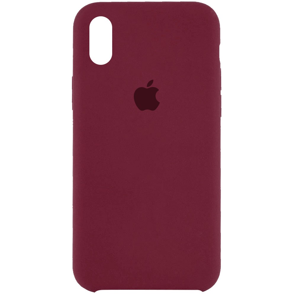 Silicone Case (AA) для iPhone Xs Max (Plum)-0