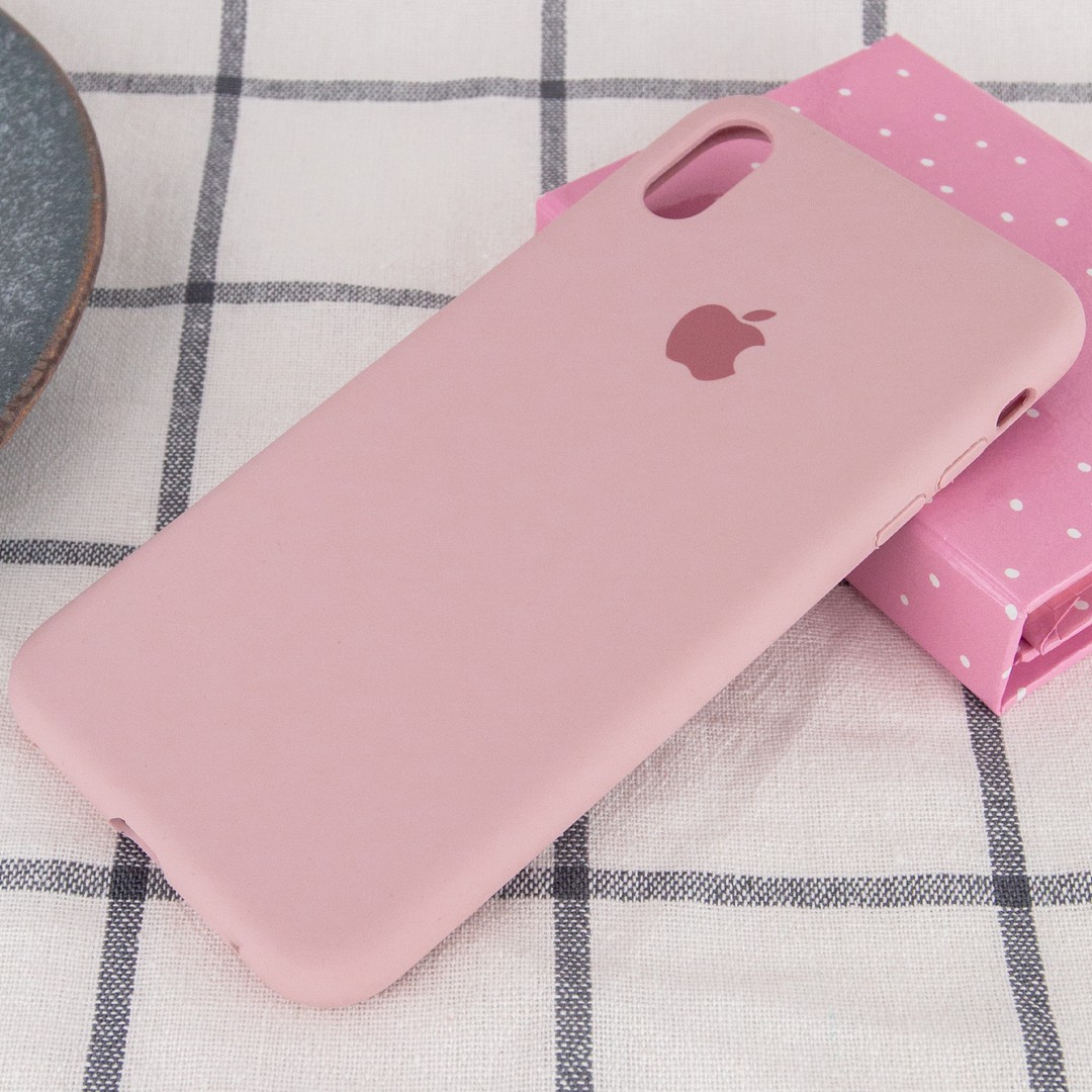 Silicone Case Full Protective (AA) для iPhone XS Max (6.5") (Pink Sand)-1