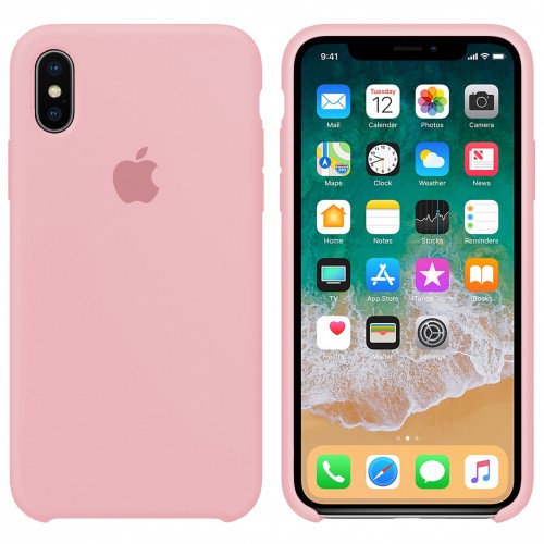 Silicone Case (AA) для iPhone XS Max (6.5") (Pink)-0