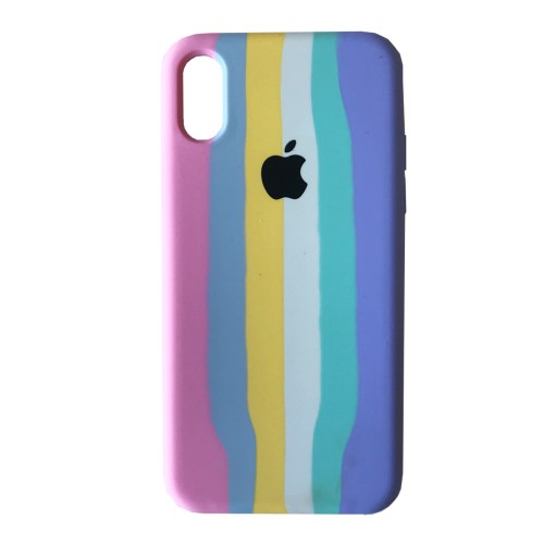Rainbow Silicone Case iPhone Xs Max Marshmellow-0