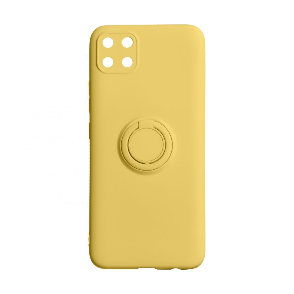Накладка ColorRing з кільцем для Realme C11  жовта-0