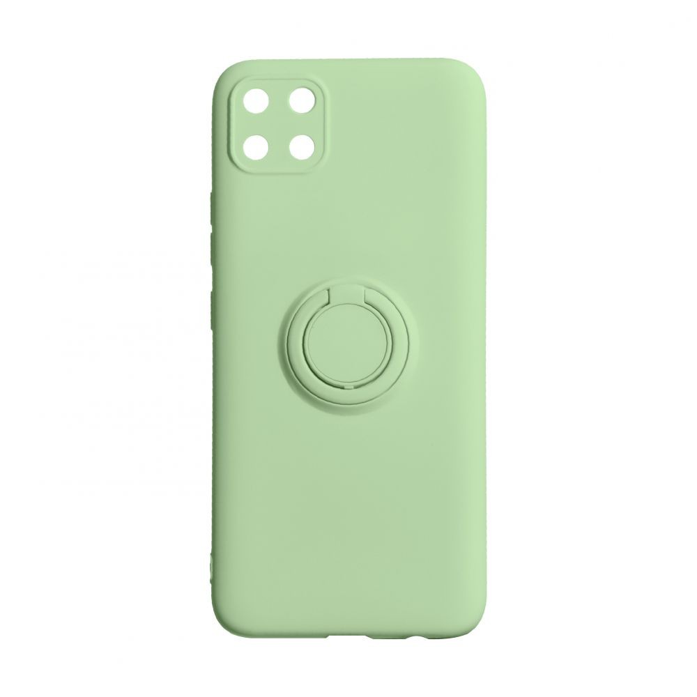 Накладка ColorRing з кільцем для Realme C11  зелена-0