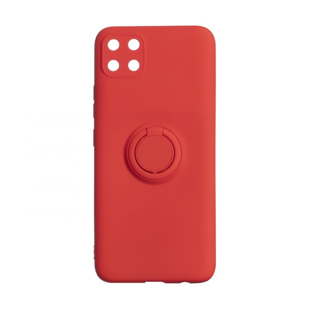 Накладка ColorRing з кільцем для Realme C11  червона-0