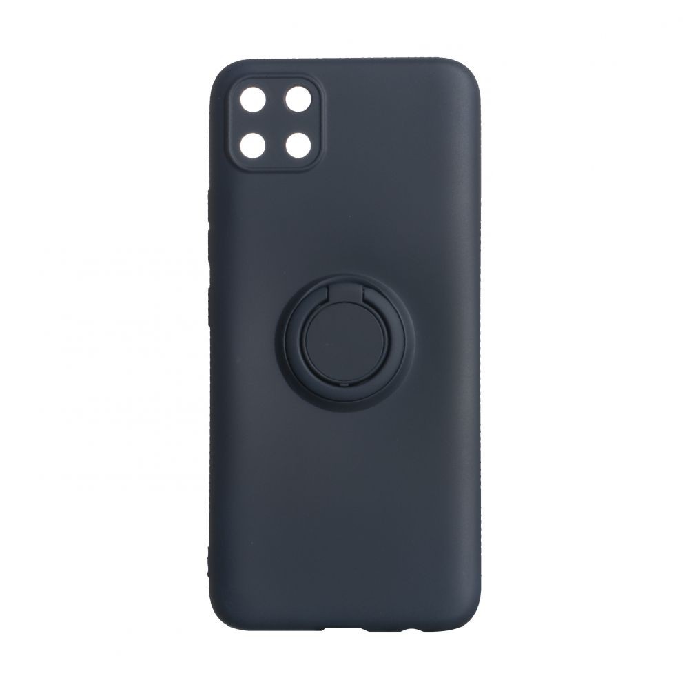 Накладка ColorRing з кільцем для Realme C11  темно-синя-0
