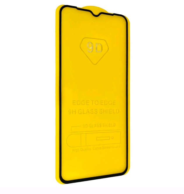 Захисне скло 9D Full Glue для Realme 5/6i з чорною рамкою-0