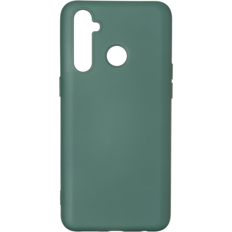 Накладка Soft Silicone Case для Realme 5 Pro темно-зелена-0