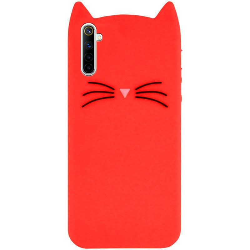 Накладка 3D Cat для Realme 6 Pro червона-0