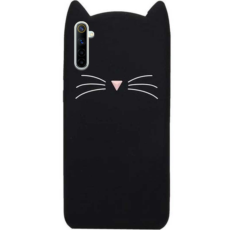 Накладка 3D Cat для Realme 6 Pro чорна-0
