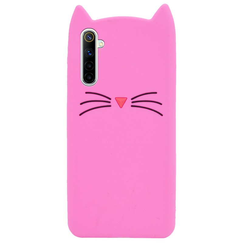 Накладка 3D Cat для Realme 6 рожева-0