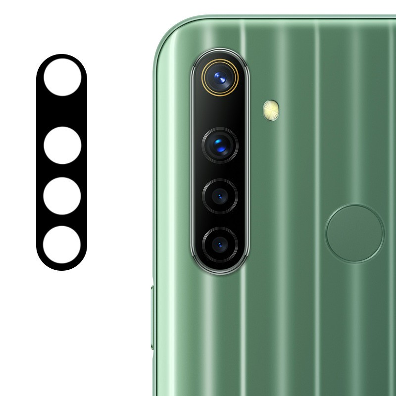 Гнучке захисне скло 0.18mm на камеру для Realme 6i чорне-0