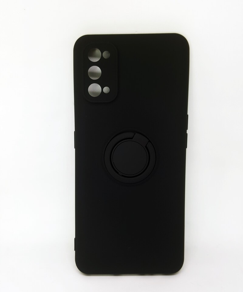 Накладка ColorRing з кільцем для Realme 7 Pro чорна-0