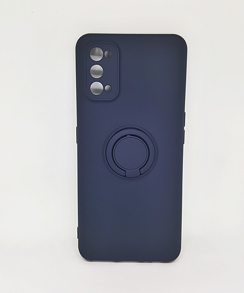 Накладка ColorRing з кільцем для Realme 7 Pro синя-0