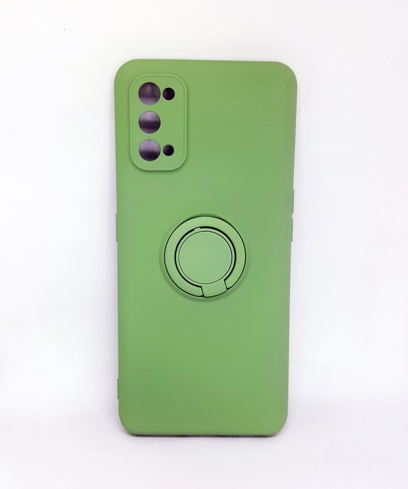 Накладка ColorRing з кільцем для Realme 7 Pro зелена-0