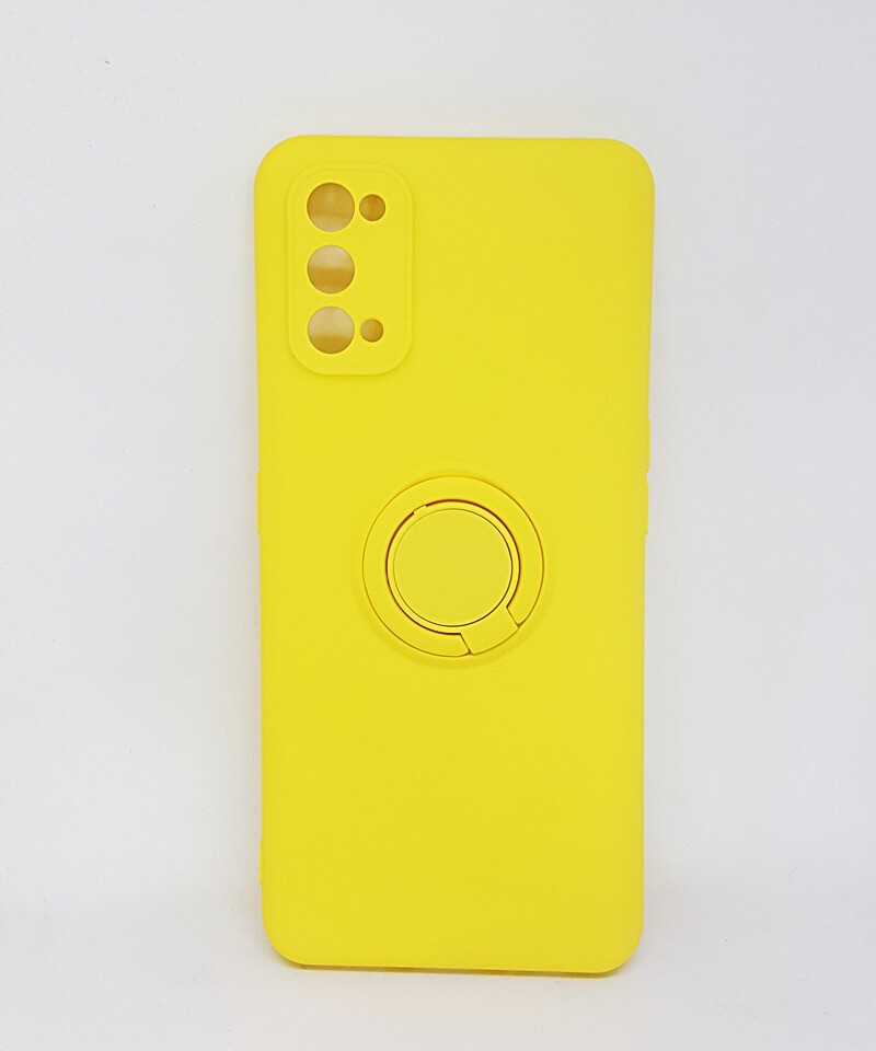 Накладка ColorRing з кільцем для Realme 7 Pro жовта-0