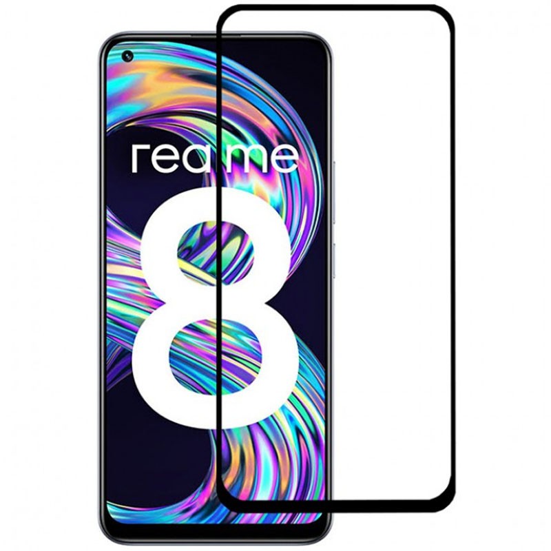 Захисне скло 21D для  Realme 8/8 Pro чорне-0