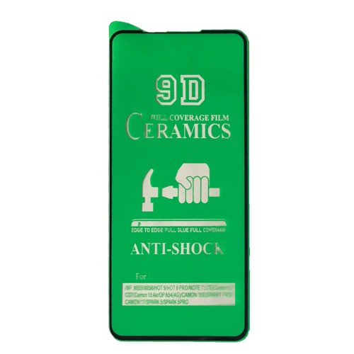 Гнучке скло Ceramic для Realme 9i/8I/ Tecno spark 7 Pro/Spark 5 pro/one Plus 9RT/ Infinix HOT9/Note 7 Lite/Oppo A55/a54 4g/A36/A76 глянцеве (м`яка упаковка)-0