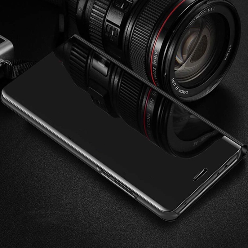 Книжка Clear View для для Realme 5 Pro чорна-3