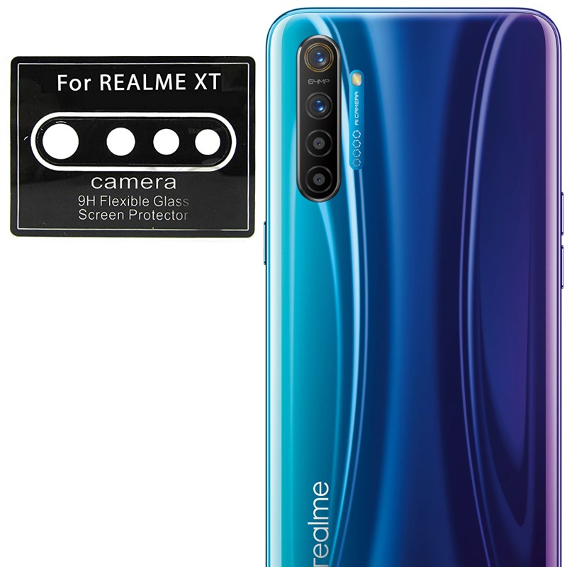 Захисне скло на камеру для Realme XT чорне (без упаковки)-0